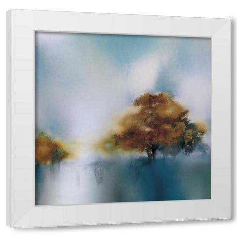 Teal Breeze I White Modern Wood Framed Art Print by Prior, J.P.
