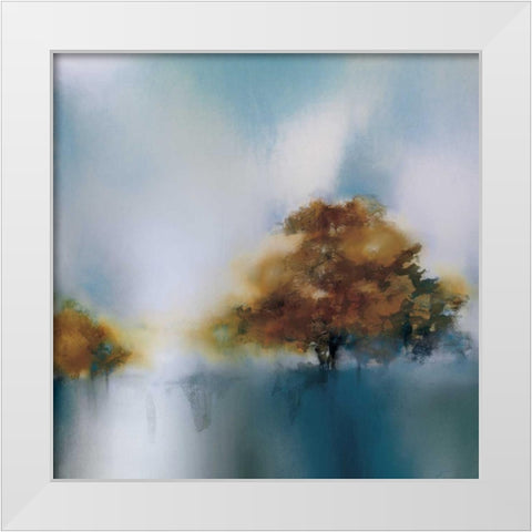 Teal Breeze I White Modern Wood Framed Art Print by Prior, J.P.