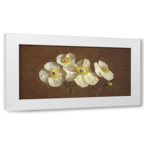 Precious Poppies White Modern Wood Framed Art Print by Pahl, Janel