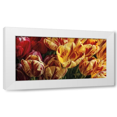 Floral Tapestry White Modern Wood Framed Art Print by Pahl, Janel