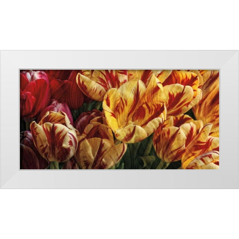 Floral Tapestry White Modern Wood Framed Art Print by Pahl, Janel