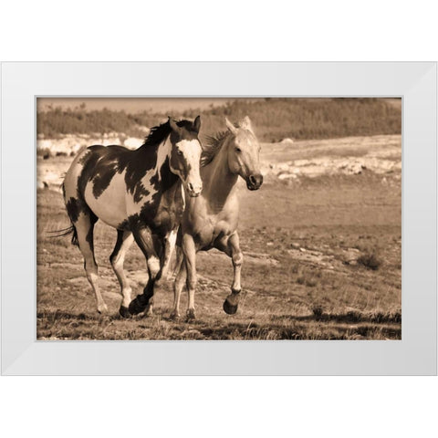 Wait Up White Modern Wood Framed Art Print by Caro, Wendy