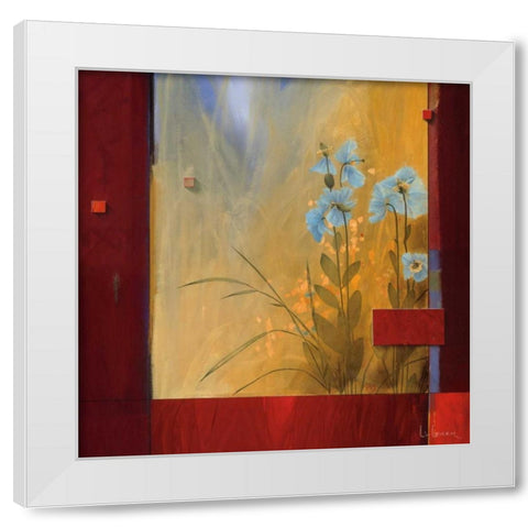 Le Decouverte Du Jardin White Modern Wood Framed Art Print by Li-Leger, Don