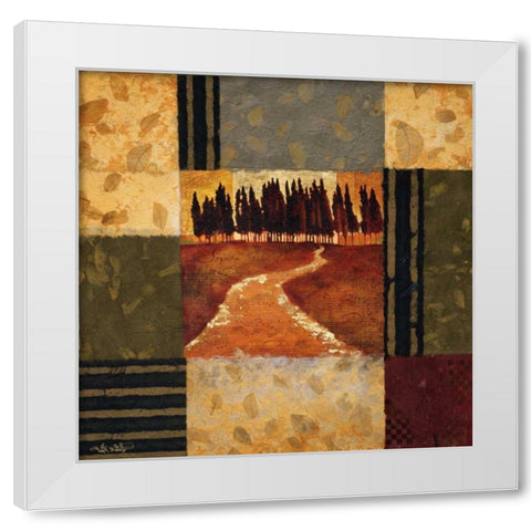 Pastorale White Modern Wood Framed Art Print by Mallett, Keith