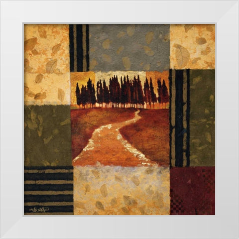 Pastorale White Modern Wood Framed Art Print by Mallett, Keith