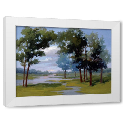 Wandering Water White Modern Wood Framed Art Print by McMurry, Vicki