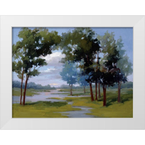 Wandering Water White Modern Wood Framed Art Print by McMurry, Vicki