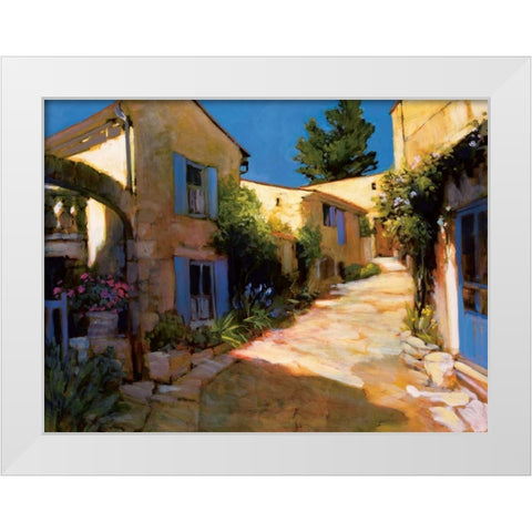 Village in Provence White Modern Wood Framed Art Print by Craig, Philip