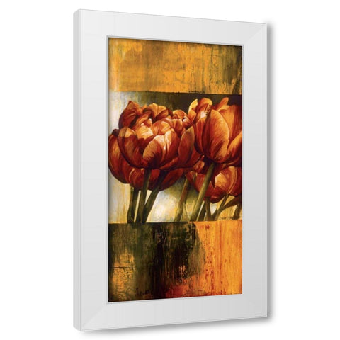 Floral Radiance I White Modern Wood Framed Art Print by Thompson, Linda