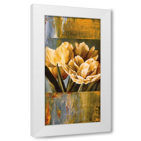 Floral Radiance II White Modern Wood Framed Art Print by Thompson, Linda