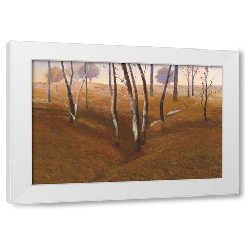 French Oaks White Modern Wood Framed Art Print by Lovelace, Kent