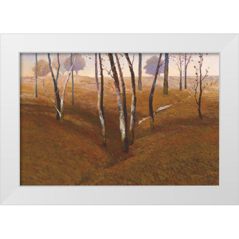 French Oaks White Modern Wood Framed Art Print by Lovelace, Kent