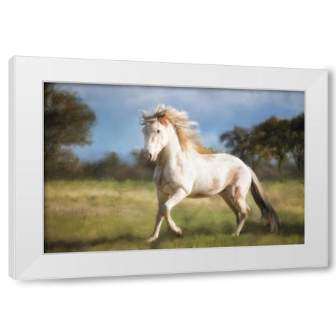 Liberty Dance White Modern Wood Framed Art Print by Caro, Wendy