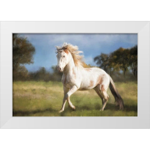 Liberty Dance White Modern Wood Framed Art Print by Caro, Wendy