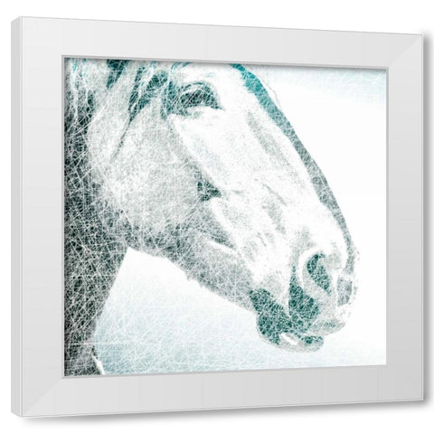 Equus White Modern Wood Framed Art Print by Pelkey, Marvin