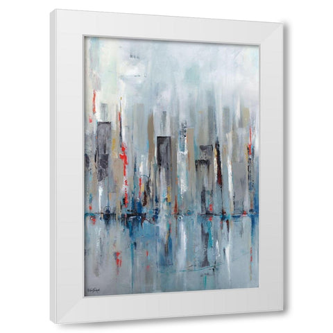 Effervescent Reflections White Modern Wood Framed Art Print by Jackson, Victoria