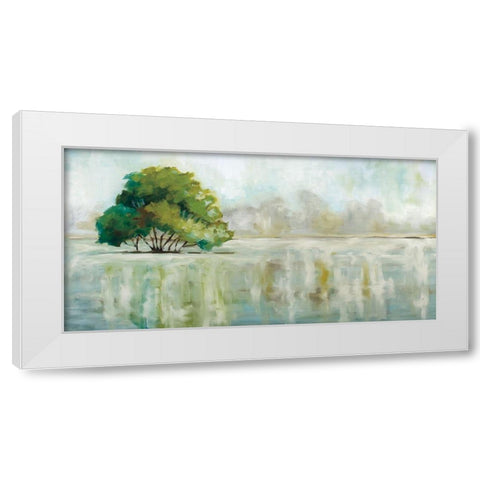 Gentle Reflections White Modern Wood Framed Art Print by Ellens, Jacqueline