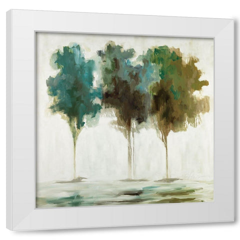 Spring Trees White Modern Wood Framed Art Print by Ellens, Jacqueline