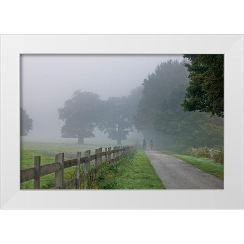 Country Ride White Modern Wood Framed Art Print by Frank, Assaf