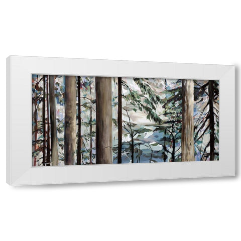 Whispering of the Branches White Modern Wood Framed Art Print by Meyers, Rebecca