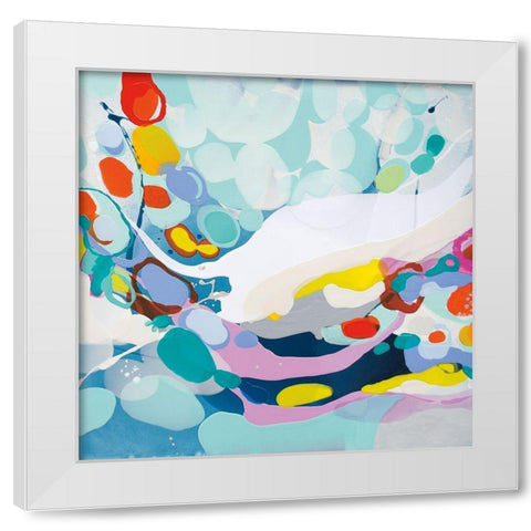 Kiss on the Lips White Modern Wood Framed Art Print by Desjardins, Claire