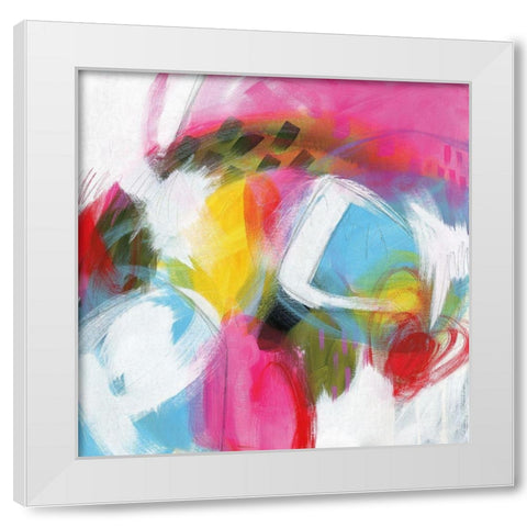 On My Wave White Modern Wood Framed Art Print by Hawkins, Julie