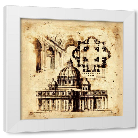 Architectorum No. 3 White Modern Wood Framed Art Print by Panossian, Paul
