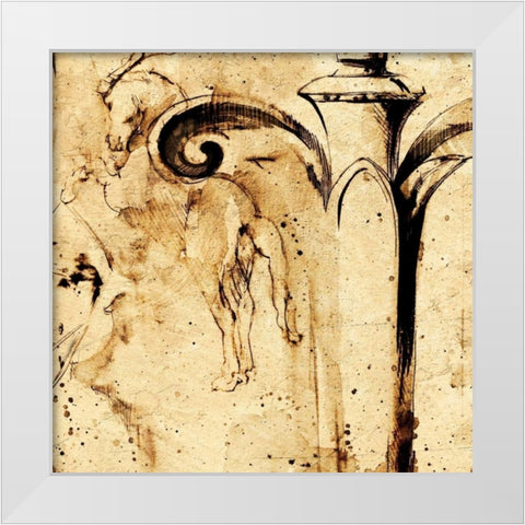 Classical Style-A White Modern Wood Framed Art Print by Panossian, Paul