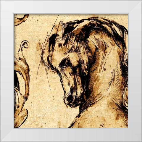 Classical Style-C White Modern Wood Framed Art Print by Panossian, Paul