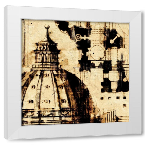 Classical Style-D White Modern Wood Framed Art Print by Panossian, Paul
