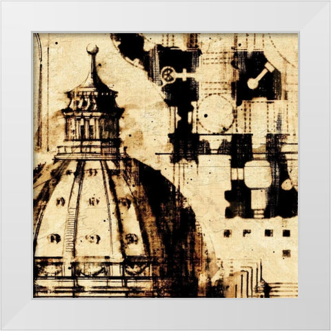 Classical Style-D White Modern Wood Framed Art Print by Panossian, Paul