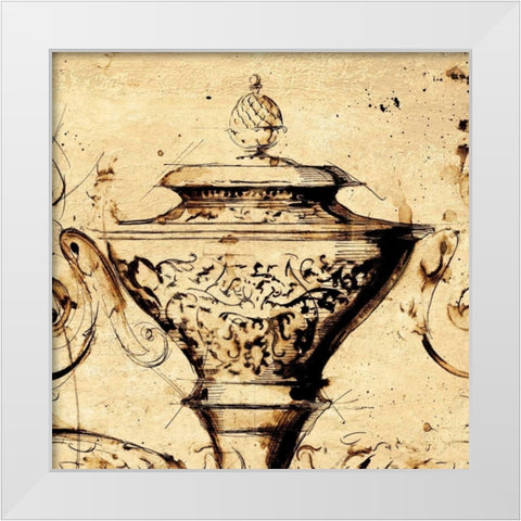 Classical Style-H White Modern Wood Framed Art Print by Panossian, Paul