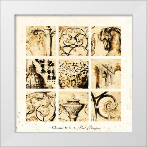 Classical Style White Modern Wood Framed Art Print by Panossian, Paul