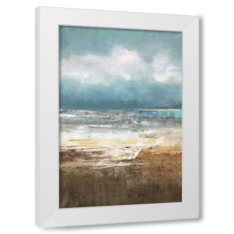 Oceanscape White Modern Wood Framed Art Print by Quintero, Tita