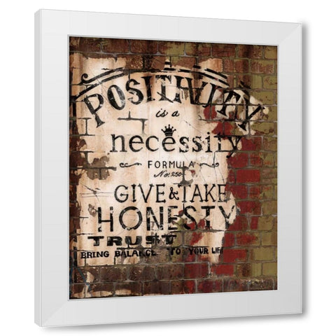 Positivity White Modern Wood Framed Art Print by Sanchez, Luis