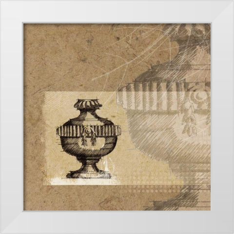 Once Upon A Time II White Modern Wood Framed Art Print by Venter, Marcel