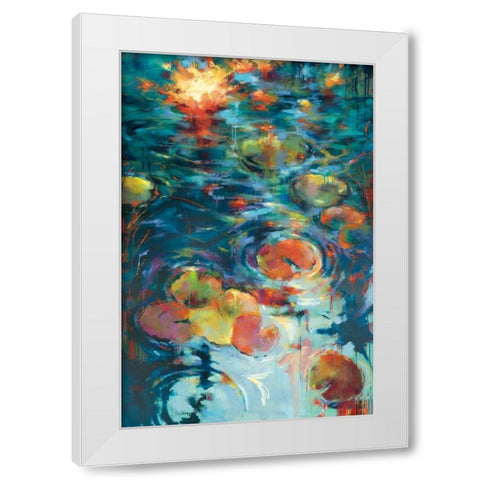 Dancing on Water White Modern Wood Framed Art Print by Young, Donna