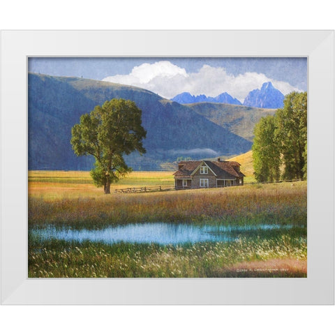 Miller House White Modern Wood Framed Art Print by Vest, Chris