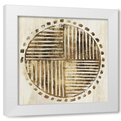 African Lines I White Modern Wood Framed Art Print by Watts, Eva