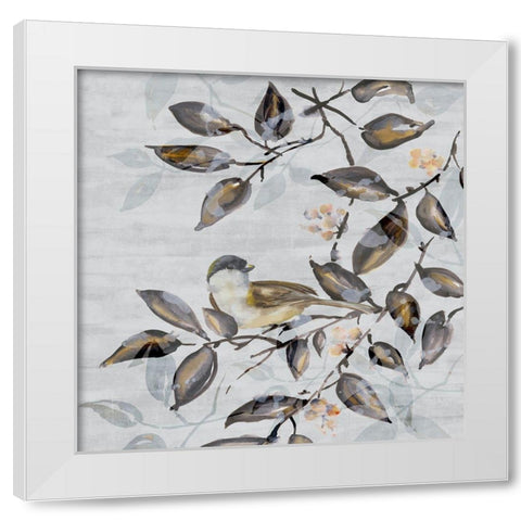 Tweet Tweet I White Modern Wood Framed Art Print by Watts, Eva