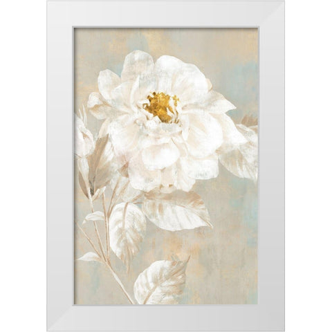 White Rose I White Modern Wood Framed Art Print by Watts, Eva