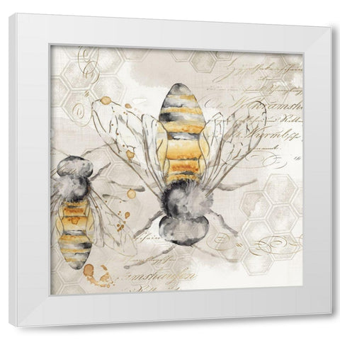 Queen Bee I White Modern Wood Framed Art Print by Watts, Eva