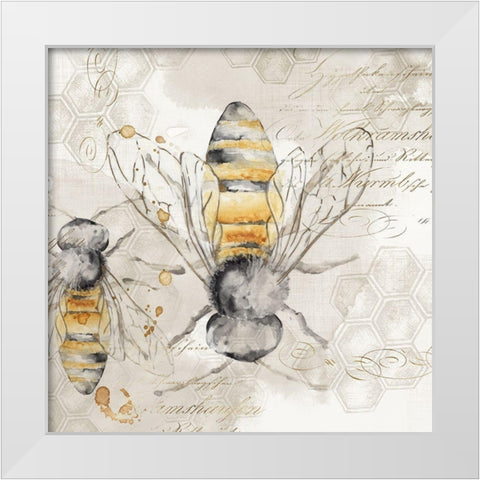 Queen Bee I White Modern Wood Framed Art Print by Watts, Eva