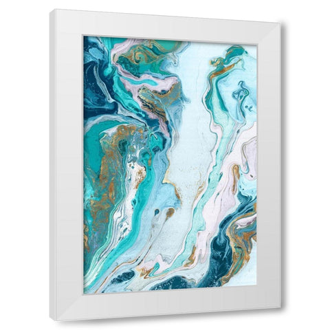 Marble Petroleum II White Modern Wood Framed Art Print by Watts, Eva
