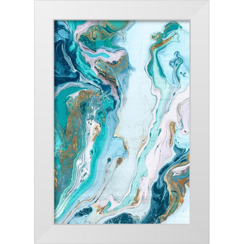 Marble Petroleum II White Modern Wood Framed Art Print by Watts, Eva