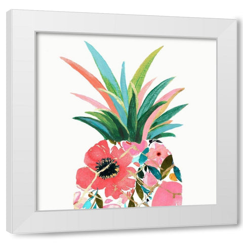 Pina Colada White Modern Wood Framed Art Print by Watts, Eva