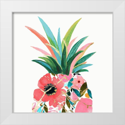 Pina Colada White Modern Wood Framed Art Print by Watts, Eva