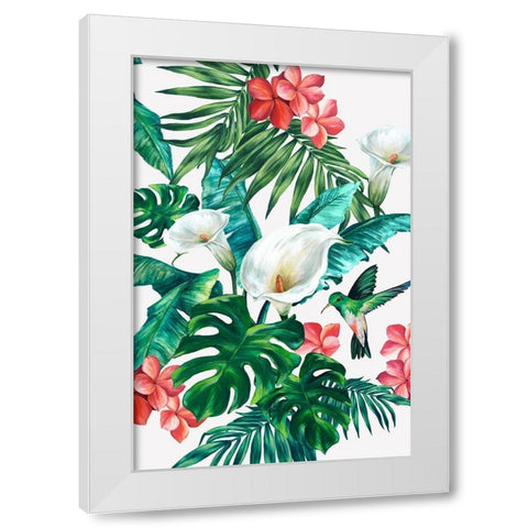 White Lillies White Modern Wood Framed Art Print by Watts, Eva
