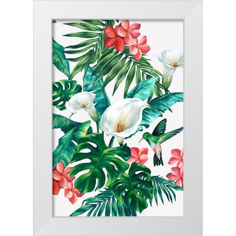 White Lillies White Modern Wood Framed Art Print by Watts, Eva