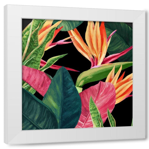 Green Palms White Modern Wood Framed Art Print by Watts, Eva
